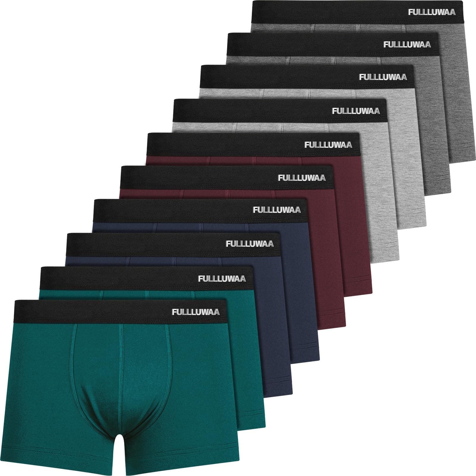 Fullluwaa Boxer Uomo 10 Pezzi – 95% Cotone, Elasticità, Taglia M-4XL, Lavorazione Squisita & Tessuto Morbido