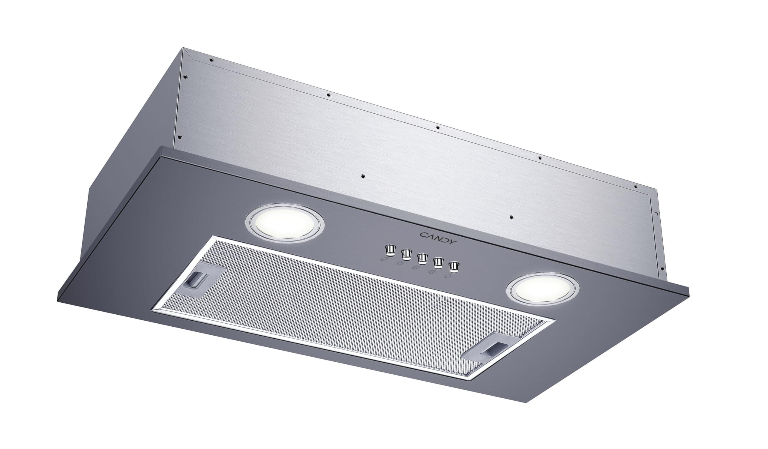 Candy Campana CBG625/1X grupo filtrante, 3 niveles de potencia, Capacidad extracción 200m3/h, Luces led, Panel antigrasa, Filtros carbono, 74W, 63dB, Gris, 13 x 52 x 28 cm