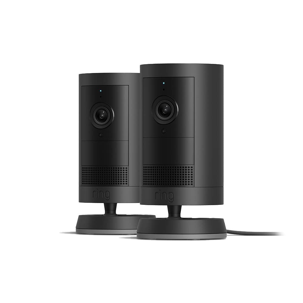 Ring | Nueva Cámara exterior Plus con enchufe (Outdoor Camera Plus) | Retinal 2K de gran angular | Cámara de seguridad, instalación por cuenta propia | 30 días de prueba gratuita del plan de Ring Home | 2 Cámaras