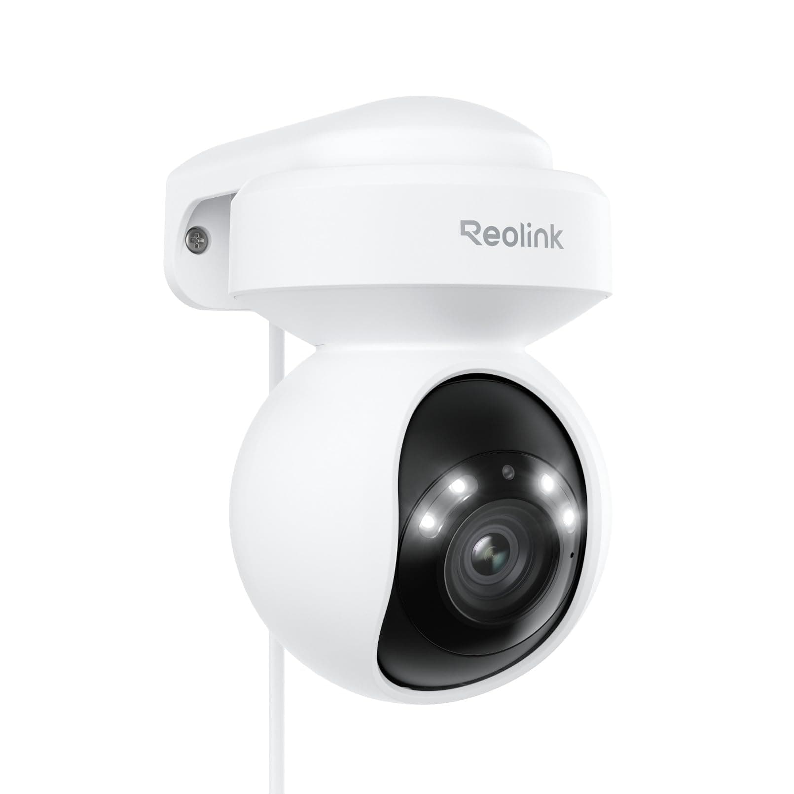 Reolink 5MP PTZ Camara Vigilancia WiFi Exterior con 3X Zoom Óptico, Focos y Visión Nocturna en Color, 2.4/5GHz WiFi Cámara con Detección de Personas/Vehículos, Seguimiento Automático, E1 Outdoor