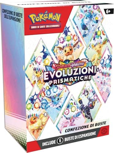 GCC Pokémon: confezione di buste dell’espansione Scarlatto e Violetto - Evoluzioni Prismatiche (sei buste di espansione)