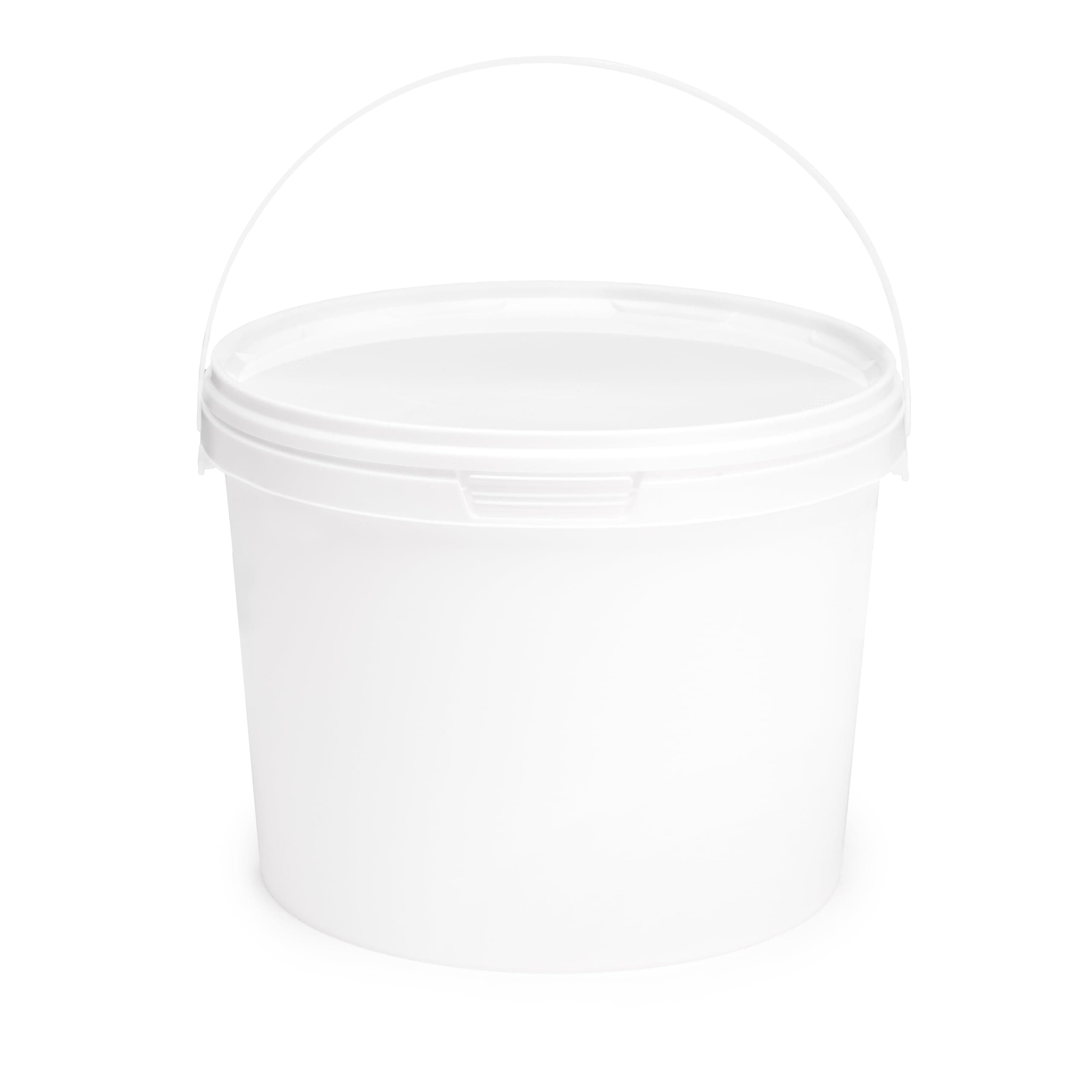 Garronda Cubo con Tapa 3 L para el Almacenamiento de Productos alimenticios y químicos 5 Piezas Blanco GD-0071