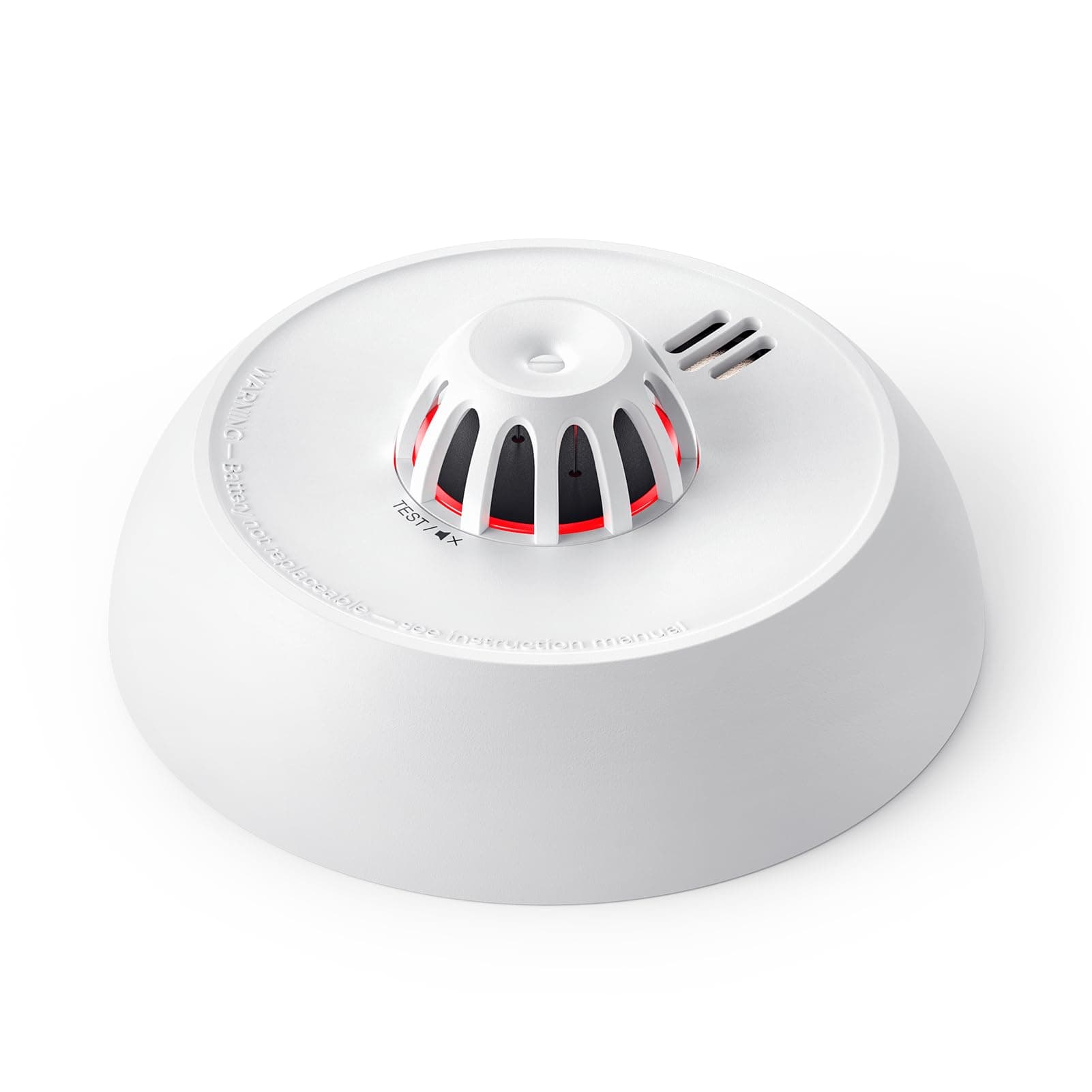 X-Sense Standalone Hitzemelder, Wärmemelder mit 10-Jahres-Batterie (versiegelt), LED-Anzeige & Stummschalt-Taste, geeignet für Küche, schnelle Wärmeerkennung, XH02, 1 Stück