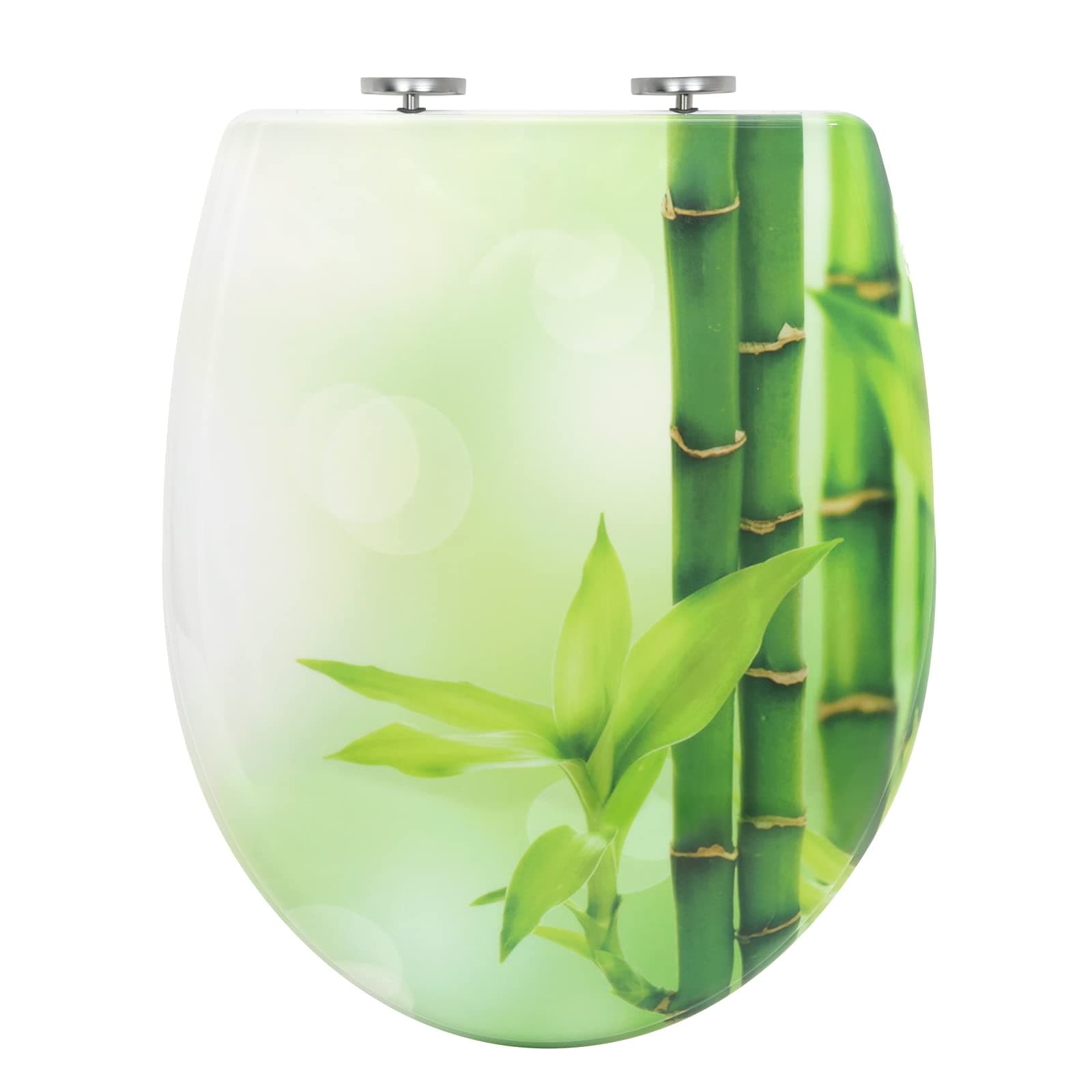 WOLTU Toilettendeckel mit Absenkautomatik Klodeckel WC Sitz Softclose Klobrille mit Quick Release Funktion Duroplast Oval einfache Montage