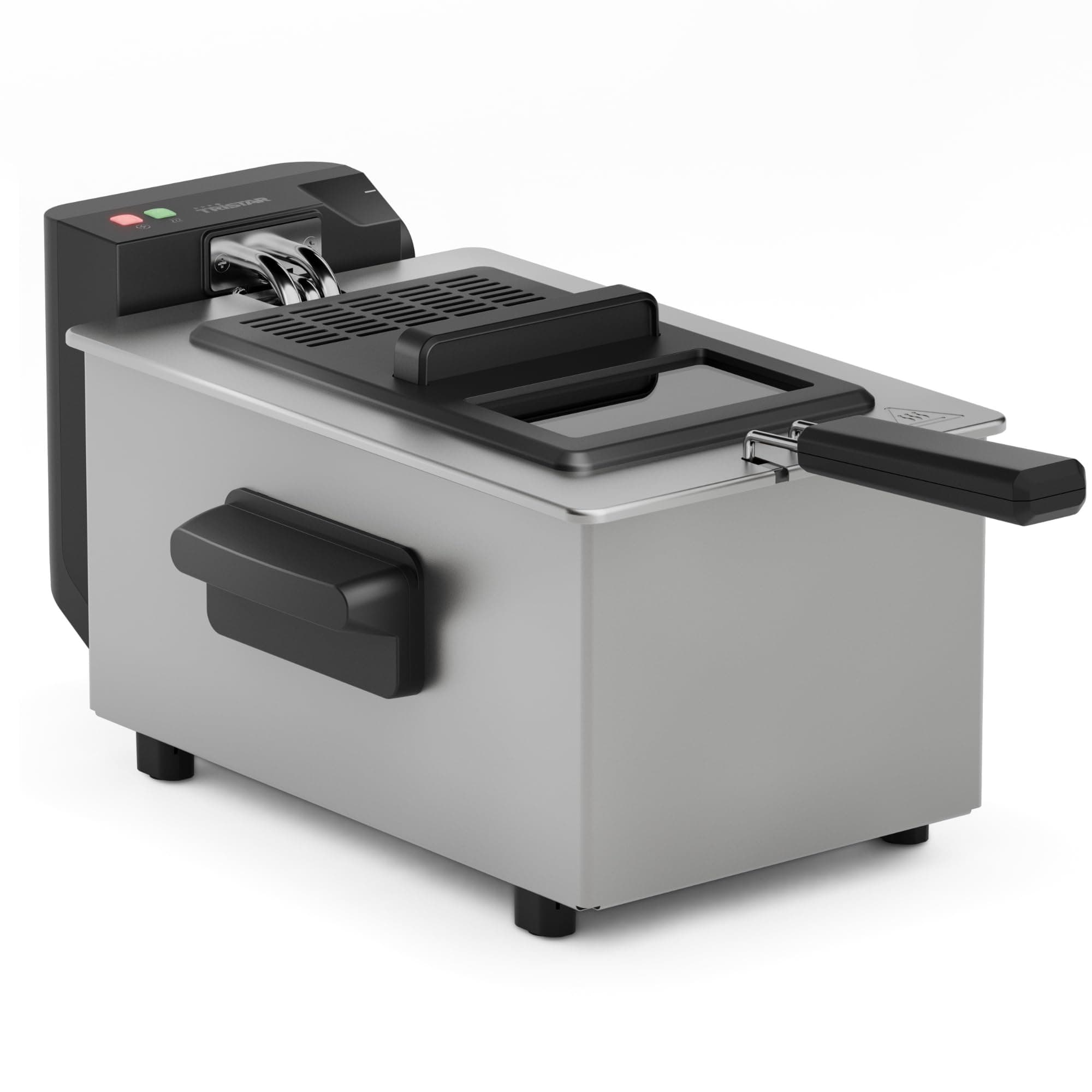 Tristar Freidora, 3L, Zona Fría, Termostato ajustable hasta 190°C, Partes aptas para lavavajillas, Ventana, Almacenamiento de cable, Protección sobrecalentamiento, Diseño compacto, FR-9327