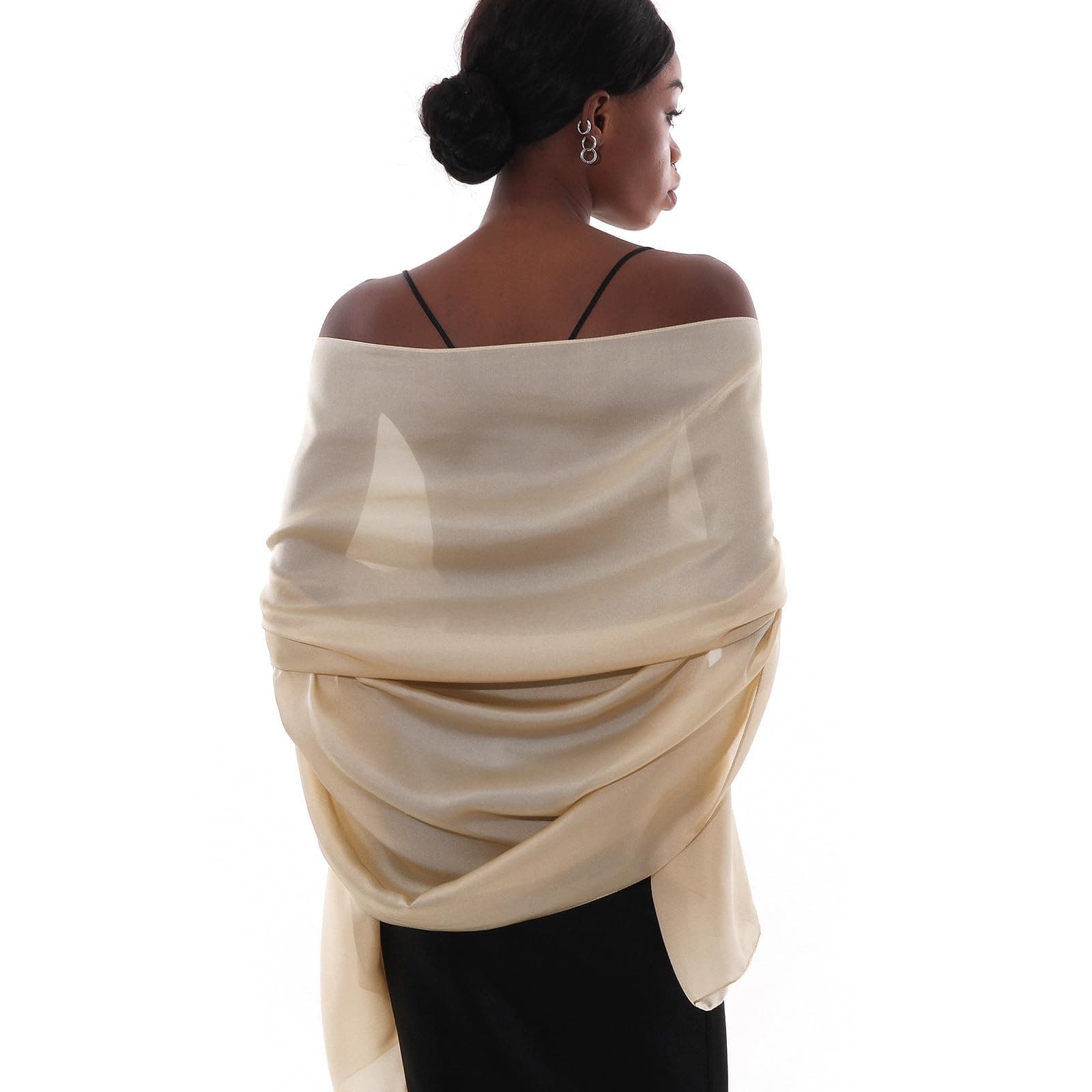 PIOYMEYA Bufanda Chal Mujer Fiesta Estolas Foulard Fular Bodas Elegante Ligero Pashmina Pañuelos Vestido Noche