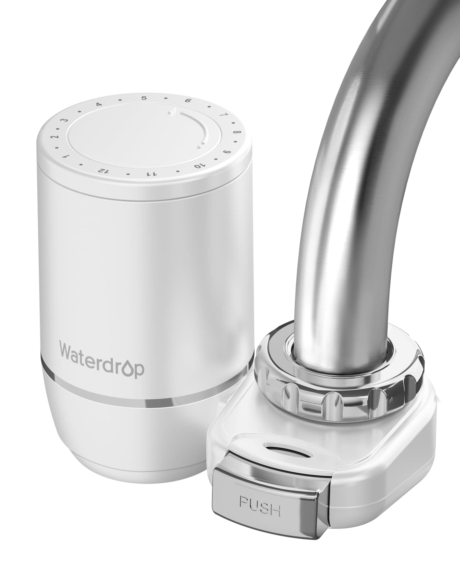 Waterdrop Wasserfilter Wasserhahn, Filterlebensdauer-Reminder, Kohleblock Wasserfiltersystem, Leitungswasserfilter, Entfernt Chlor, Schwermetalle und Schlechten Geschmack (1 Filter Enthalten)