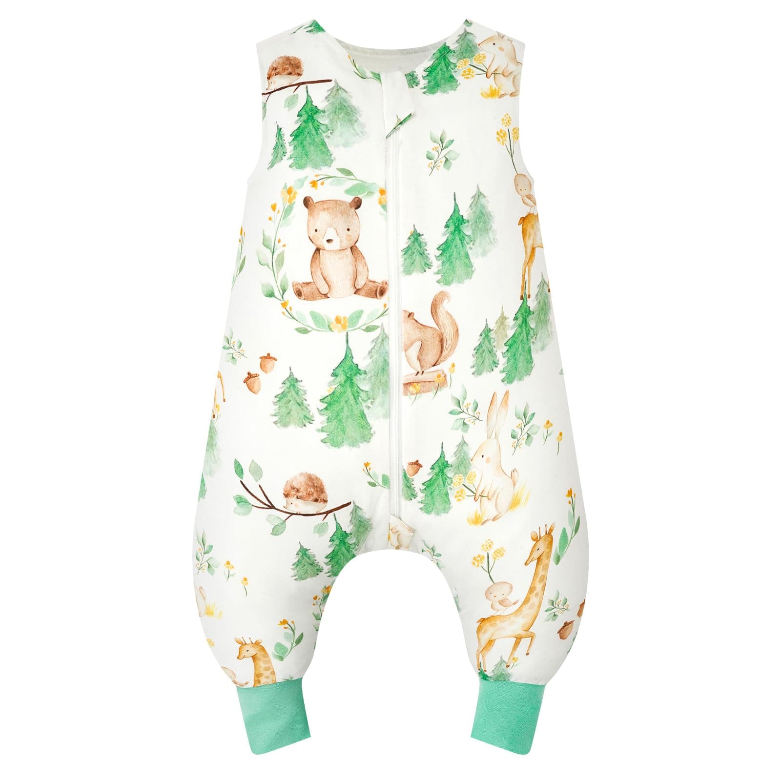 WYTbaby Sacco Nanna con Piedini 100% Cotone Sacco Nanna 1 Tog Tutto l'anno Sacco Nanna per Bambini 3-4 Anni