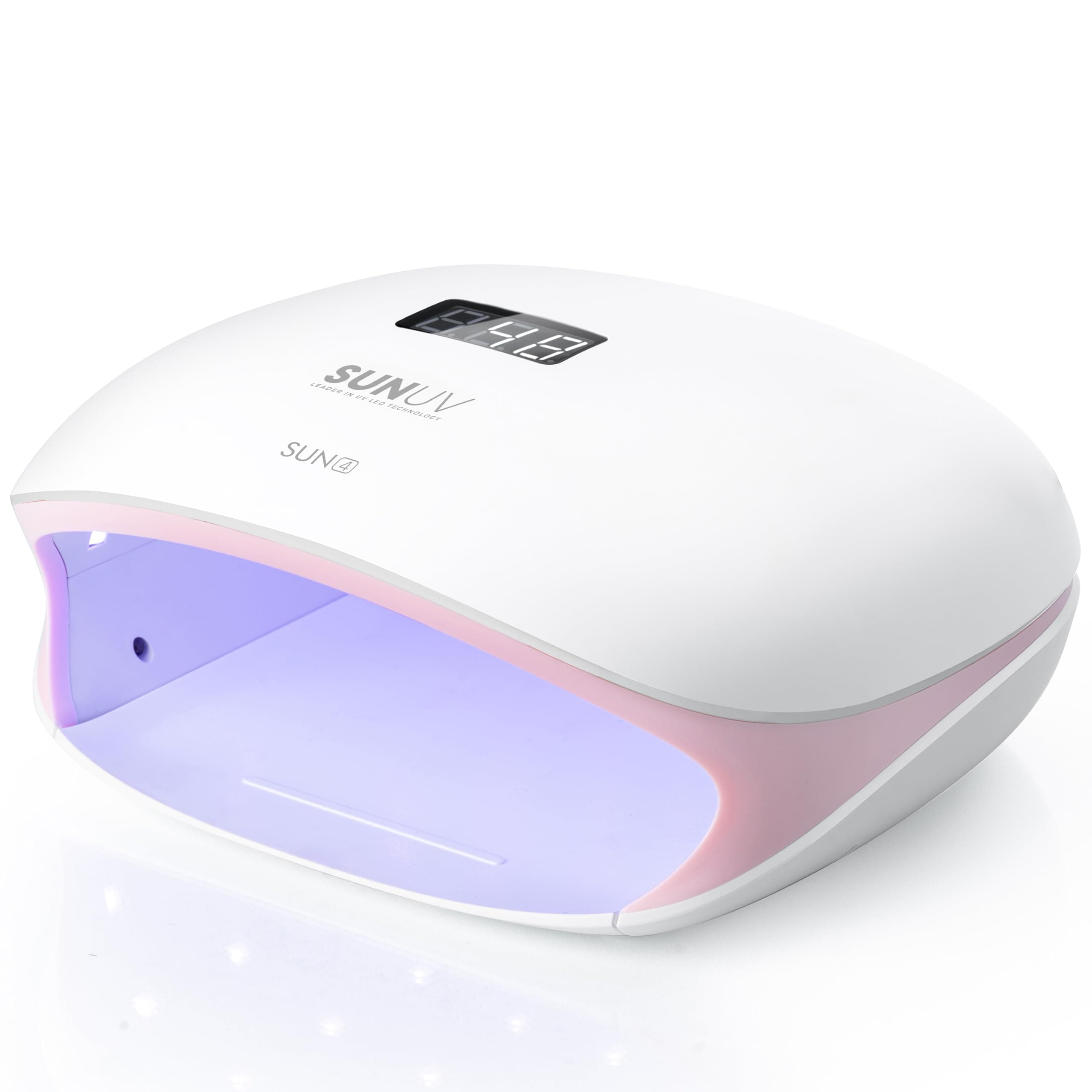 SUNUV Lampada Unghie UV LED Asciugatrice UV Unghie SUN4 per Gel Manicure Shellac con 4 Timer, LCD Display, Sensore e Asciugatura a Doppia Velocità (Rosa)