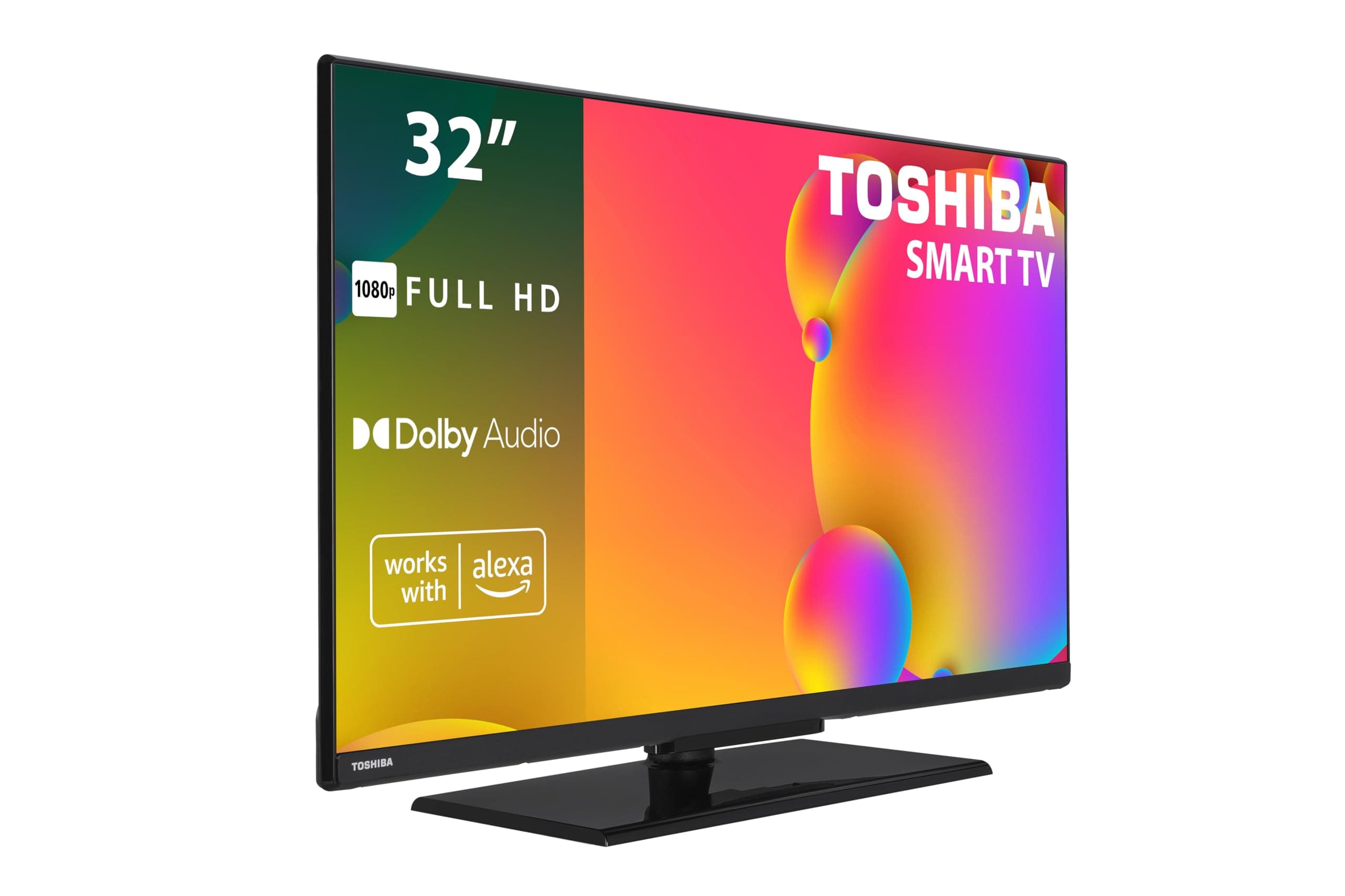 Toshiba 32LV3563DG Smart TV de 32", con Resolución Full HD (1920 x 1080), HDR, Compatible con Asistente de Voz Alexa