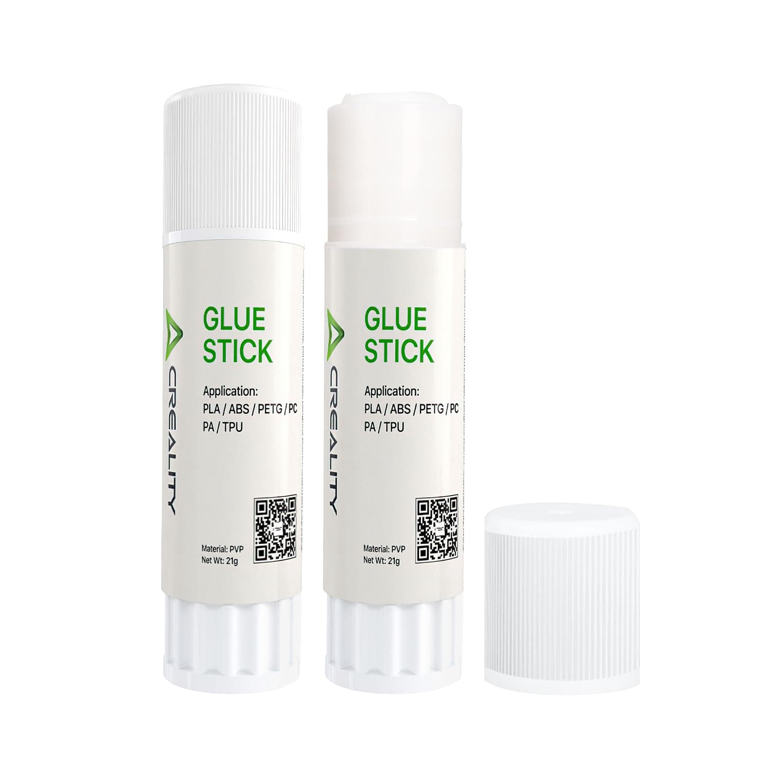 Creality 3D Drucker Klebestifte 2er-Pack, Klebestift für Heizbett zur Reduzierung von Verformungen, 3D Druckerbettkleber PVP Solide, Konstante Haftung für PLA/ABS/PETG/PC/PA/TPU, 3D Druckkleber