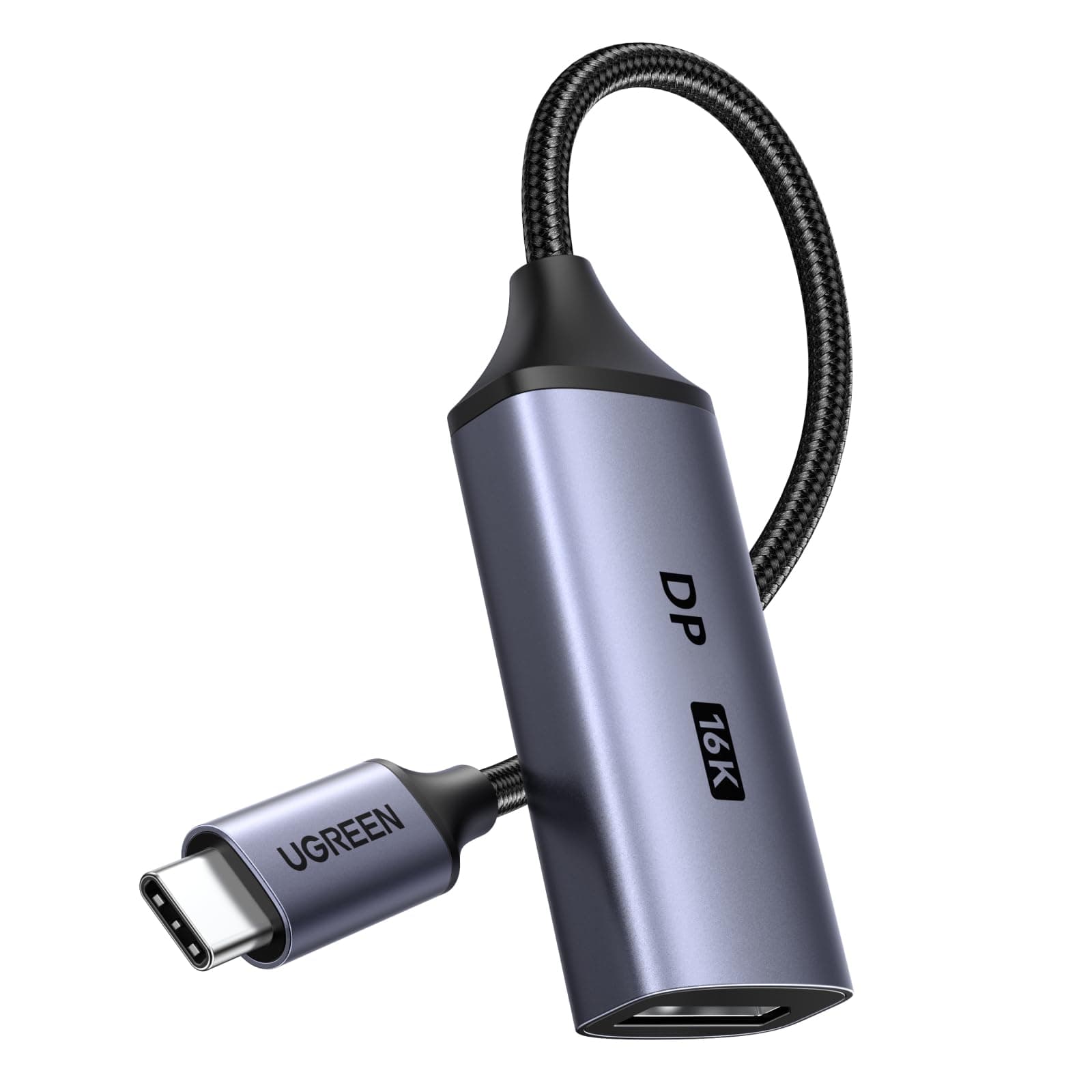 UGREEN Adaptateur USB C vers DP 2.1 Femelle 16K 60Hz 8K 120Hz VRR Câble DisplayPort Thunderbolt 4 3 Compatible avec iPhone 17 Pro Max Air 16 Plus Pro Max MacBook M4 M3 M2 iPad Air Galaxy S25 S24