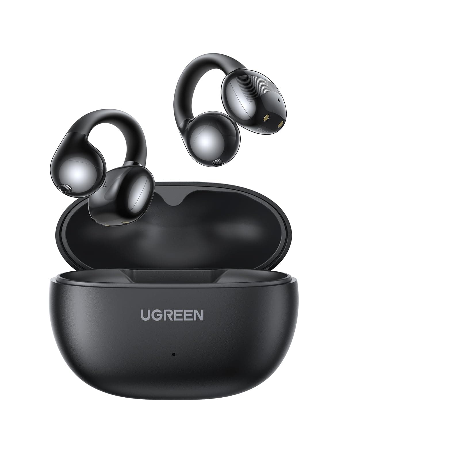 UGREEN HiTune S3 Auriculares Inalámbricos Bluetooth 5.4, Audifonos Deportivos Abiertos con Clip y Cancelación de Ruido ENC, 30H de Reproducción, Carga Rápida USB-C, Hi-Fi, IPX5 Impermeable, Negro
