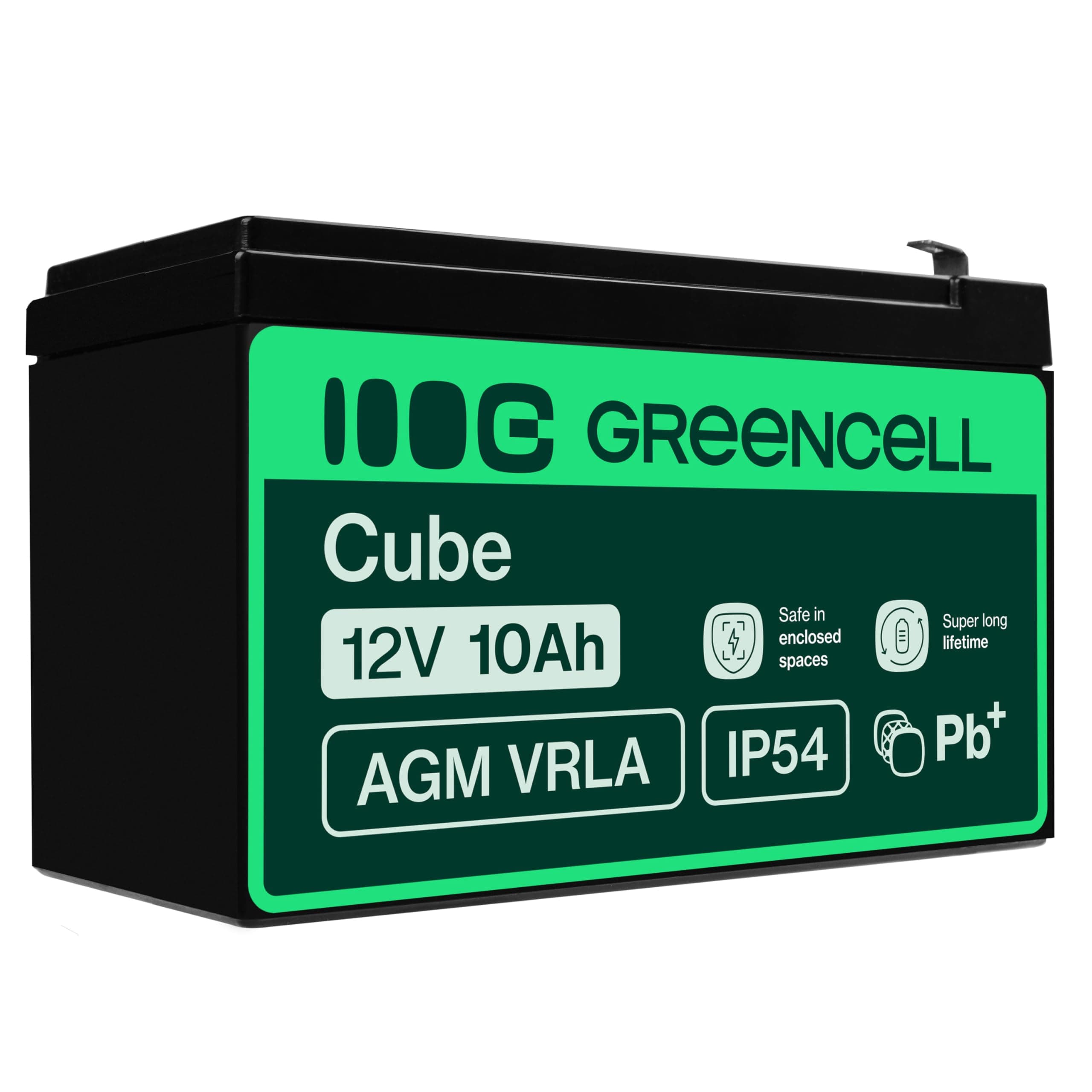 Green Cell® AGM 12V 10Ah Akku Vlies VRLA Blei-Batterie Bleiakku Ersatzakku Gelakku Akkubatterie Zyklenfest Unbemann UPS USV Notstrom USV-Anlage UPS -Anlage Backup-Batterie Batteriebackup