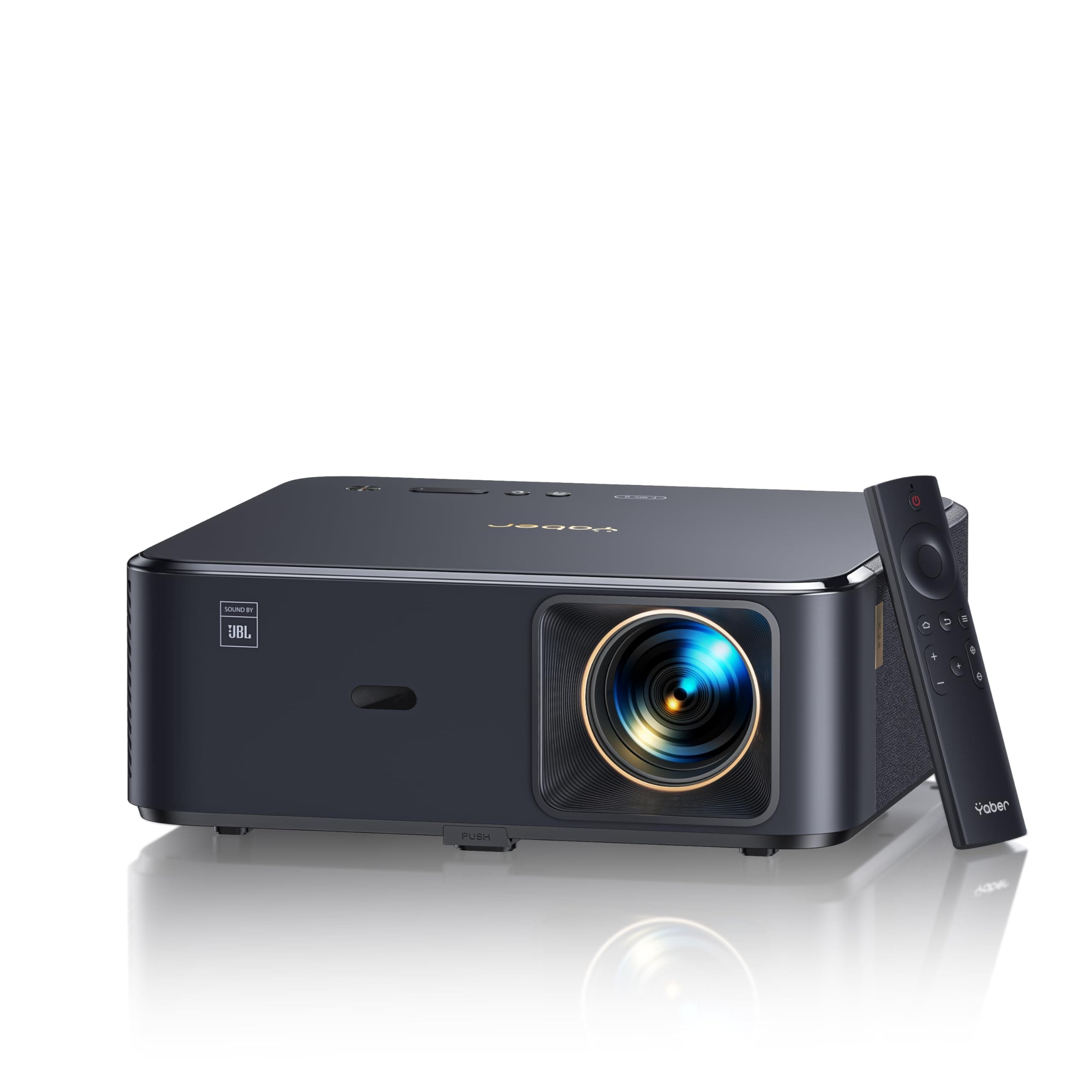 Videoprojecteur 4K avec Son JBL, Google TV 11.0, YABER Projecteur Video WiFi 6 Bluetooth 5.2, K2s Retroprojecteur Portable 20W Haut-Parleurs, Full HD 1080P, Auto Focus/Keystone