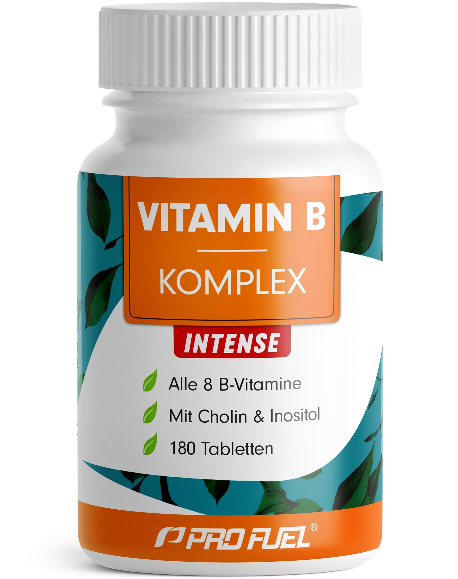 Vitamin B Komplex hochdosiert - 180 Tabletten - alle 8 B-Vitamine (B1, B2, B3, B5, B6, B7, B9, B12) + Co-Faktoren Cholin & Myo-Inositol - laborgeprüft mit Zertifikat - vegan - Vorrat für 6 Monate