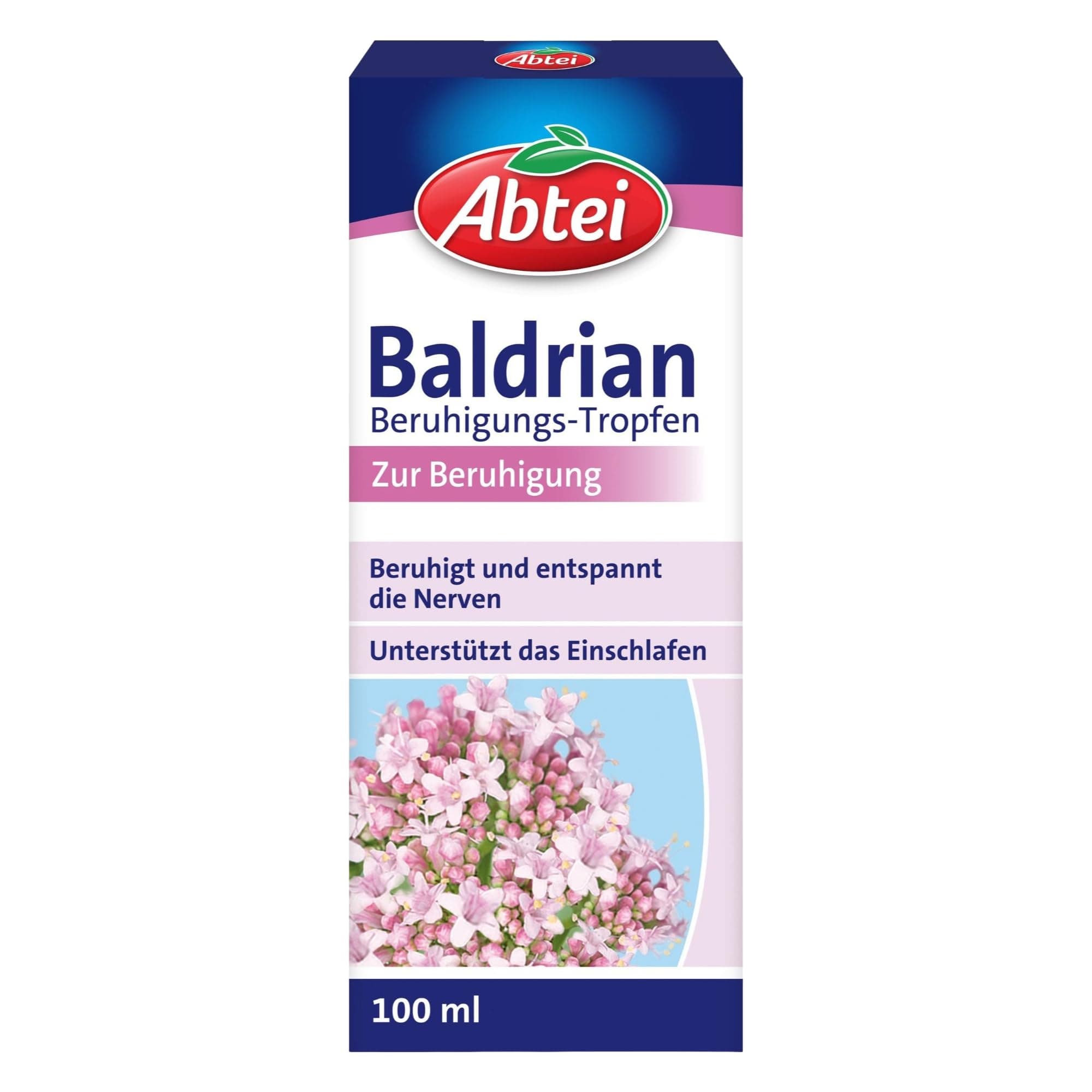 Abtei Baldrian Beruhigungstropfen - pflanzliches Beruhigungsmittel aus der Baldrianwurzel - beruhigt und entspannt die Nerven und unterstützt das Einschlafen - vegan - 1 x 100 ml