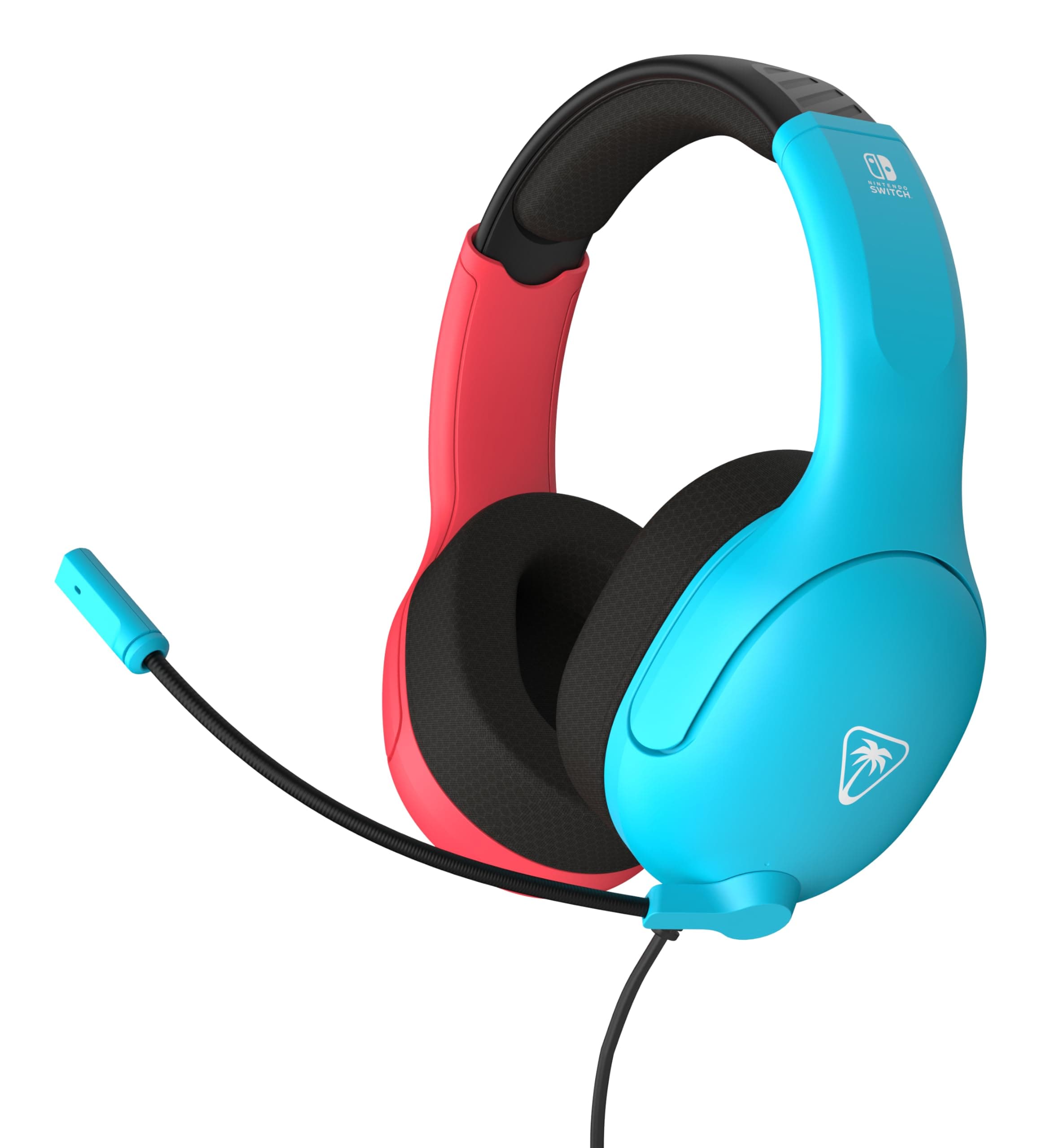 Turtle Beach Airlite Fit Blu e Rosse Cuffie da gioco cablate con licenza ufficiale per tutti i Nintendo Switch - Microfono flip-and-mute, padiglioni auricolari dal comfort superiore