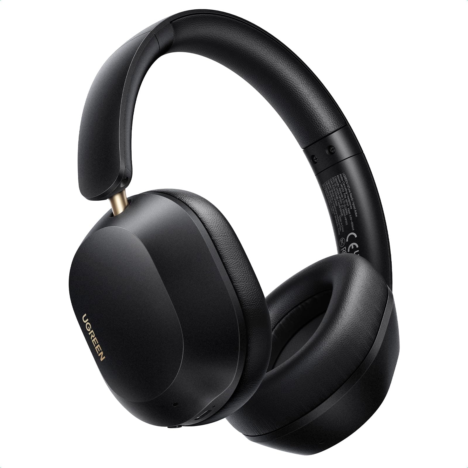 UGREEN HiTune Max5c Bluetooth Kopfhörer Over Ear mit Hybrid Active Noise Cancelling, Hi-Res Audio, LDAC, 75h Akku, Bluetooth 5.4, Spatial Audio, EQ in App, Duale Verbindung (Schwarz)