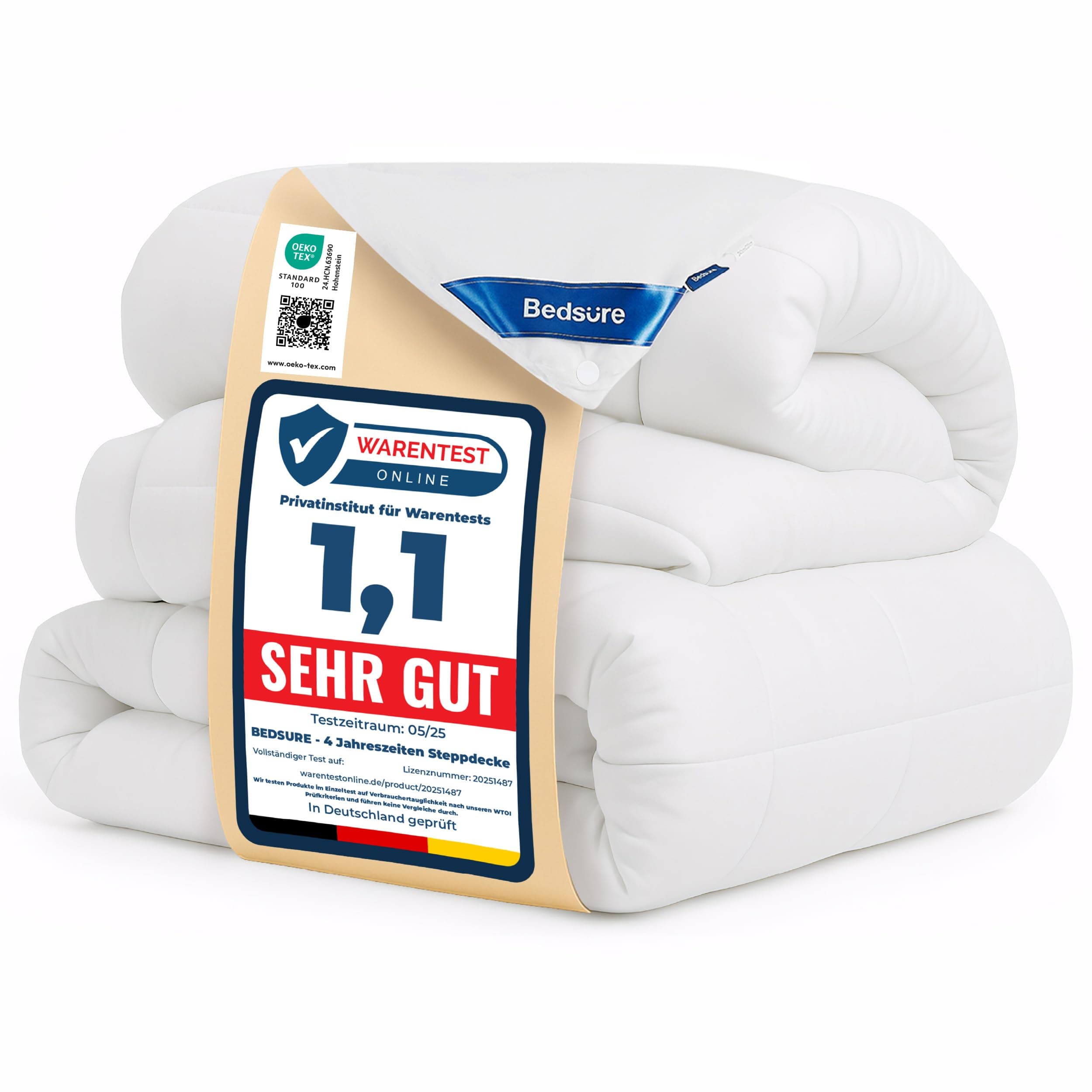 BEDSURE Bettdecke 135x200 Winterdecke 450gsm - 4 Jahreszeiten 2 teilig Bettdecken - Inklusive Ganzjahresdecke 135x200 300gsm & Sommerdecke 200x135 150gsm, Steppdecke für Winter/Sommer/Vierjahreszeiten