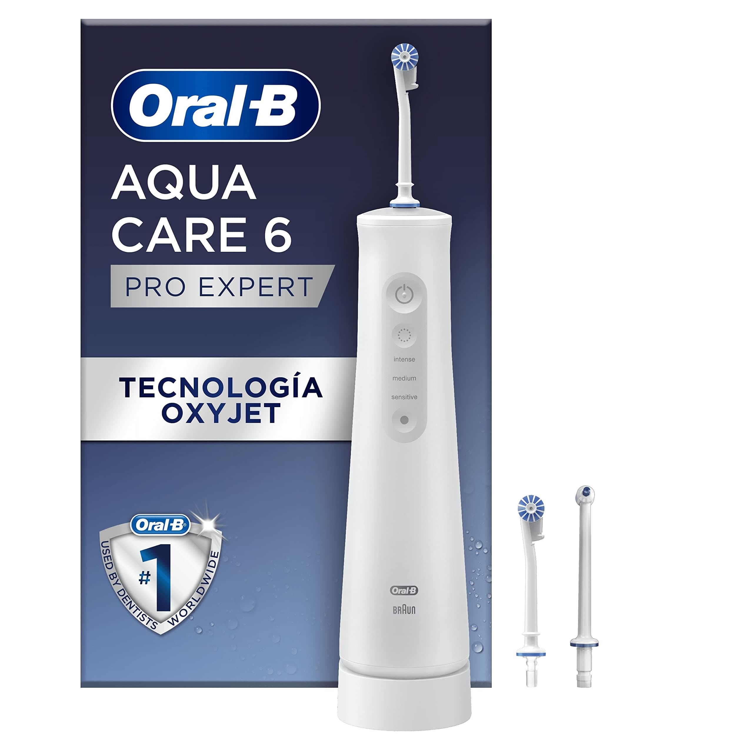 Oral-B Aquacare Pro-Expert Irrigador Dental Inalámbrico Con Tecnología Oxyjet - Blanco