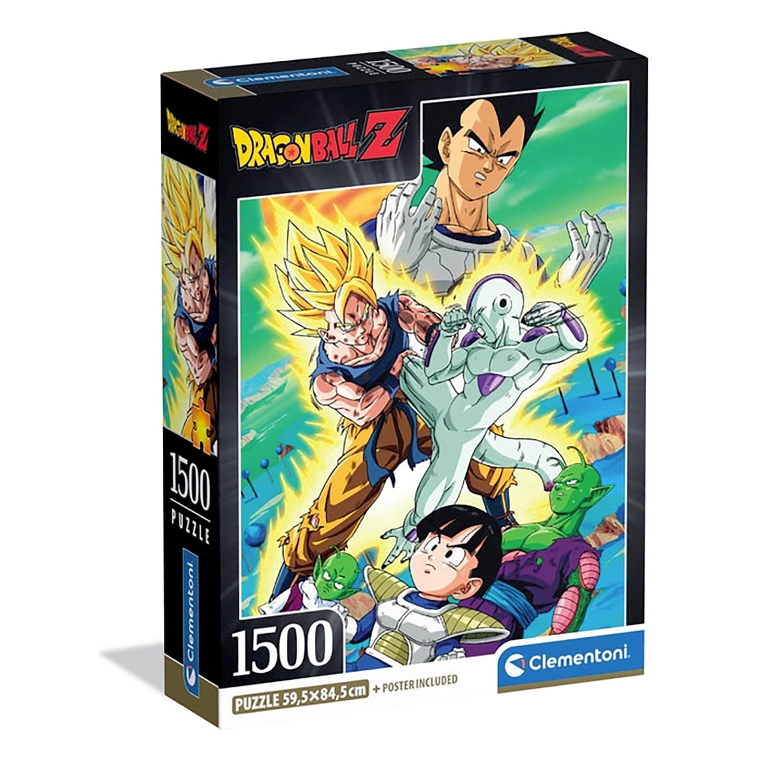 Clementoni Puzzle Dragonball Z 1500 Stücke, Compact Box - Puzzle für Erwachsene 14-99 Jahre, Geschenk für Mann und Frau, Made in Italy, 31747