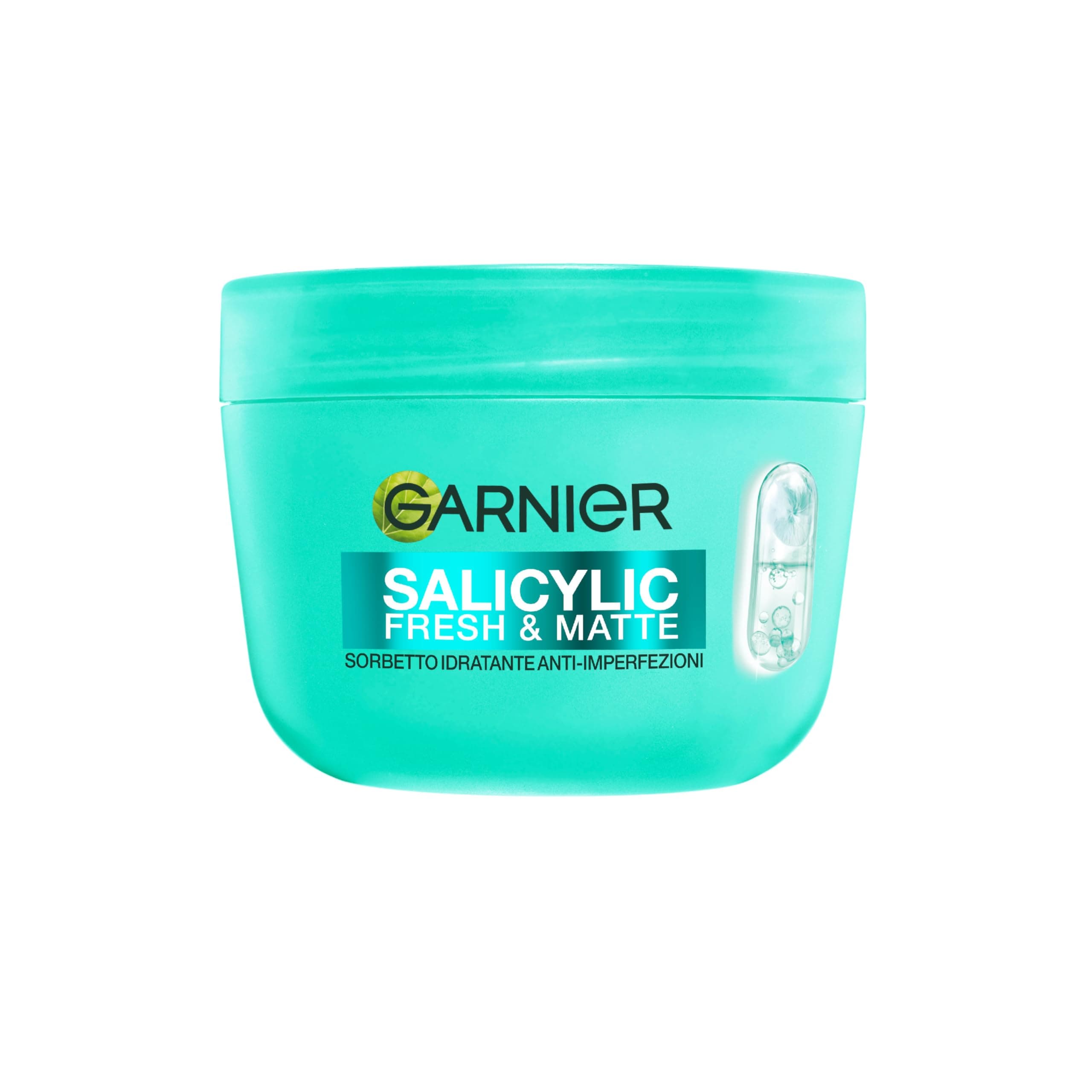 Garnier Salicylic Fresh and Matte, Crema Sorbetto Idratante Anti-imperfezioni, Per Pelli Miste e Grasse, Texture Fresca e Ultra Leggera, Formula Vegana, Con Acido Salicilico, 85 ml
