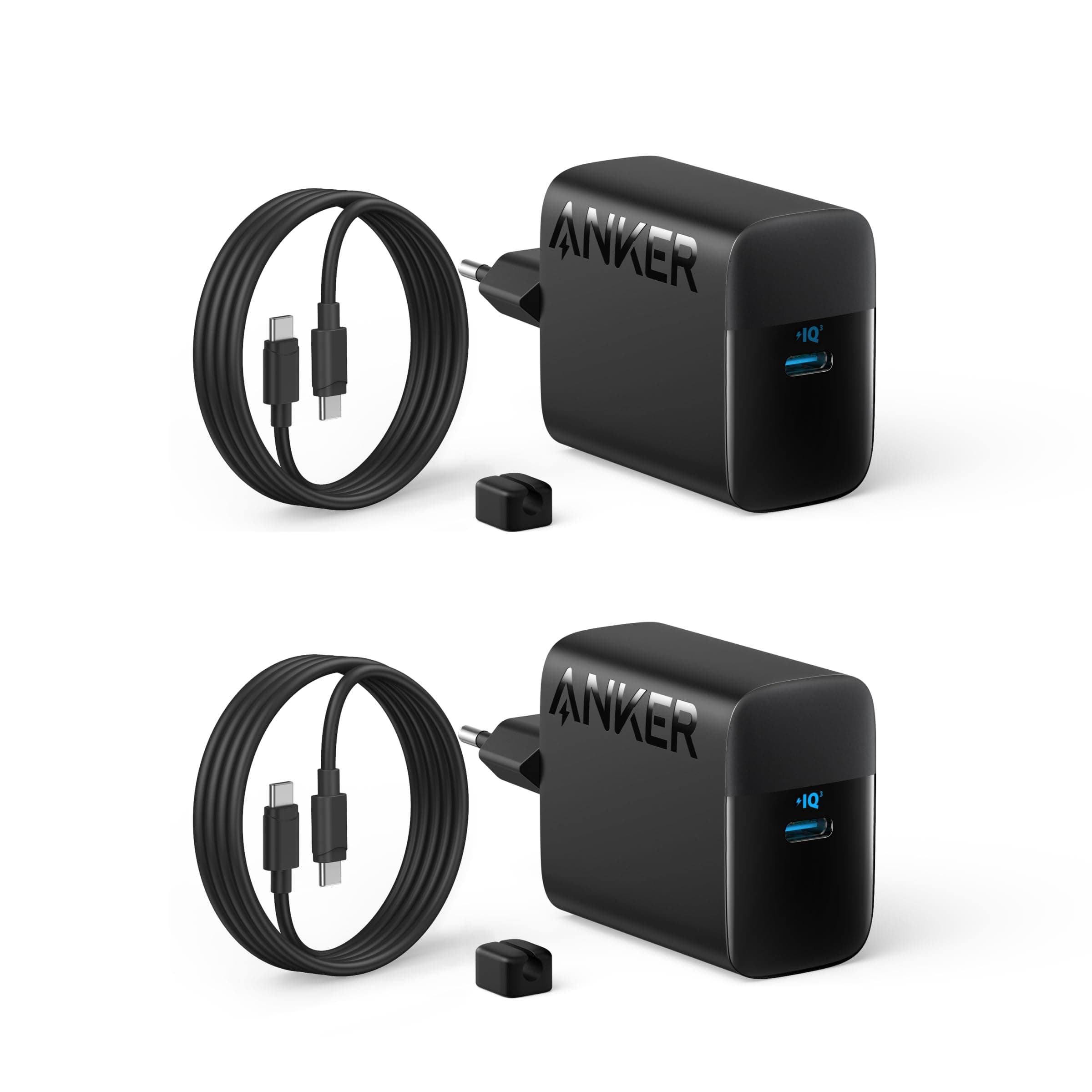 Anker 45W USB C Ladegerät, iPad Ladegerät, PPS-Schnellladen Netzteil für Samsung Galaxy S24 Ultra/S24/S23+/S23/S22/Note20, iPhone 17/Pro/Pro Max/iPhone Air/16/15, Pixel (2X 1,5m Kabel inkl.)