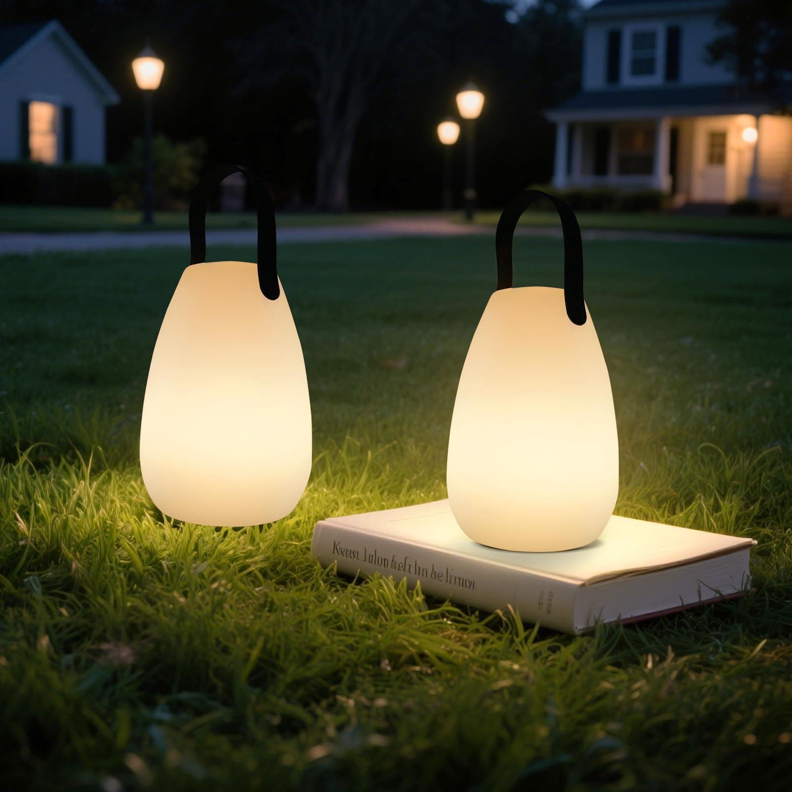 light to hope Lot de 2 Pièces Lampe de Table LED Extérieur Lampe à Pile Blanc Chaud 8 Couleurs Lampe de Table Sans Fil Variable IP44, Facile à Nettoyer pour Chambre Jardin Patio Salon Salle à Manger