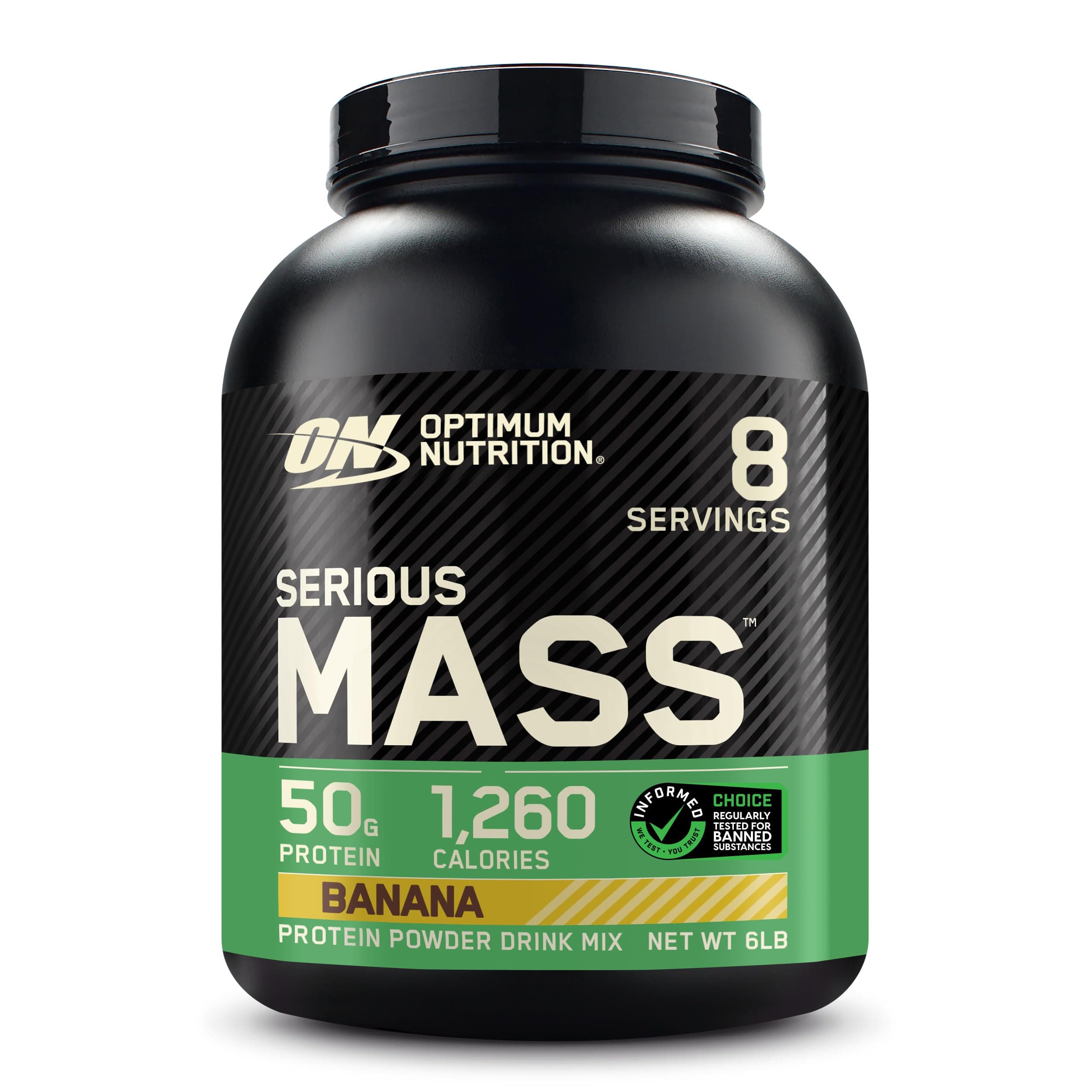 Optimum Nutrition Serious Mass Gainer en Poudre, Goût Banane, 2.73kg, 8 Doses