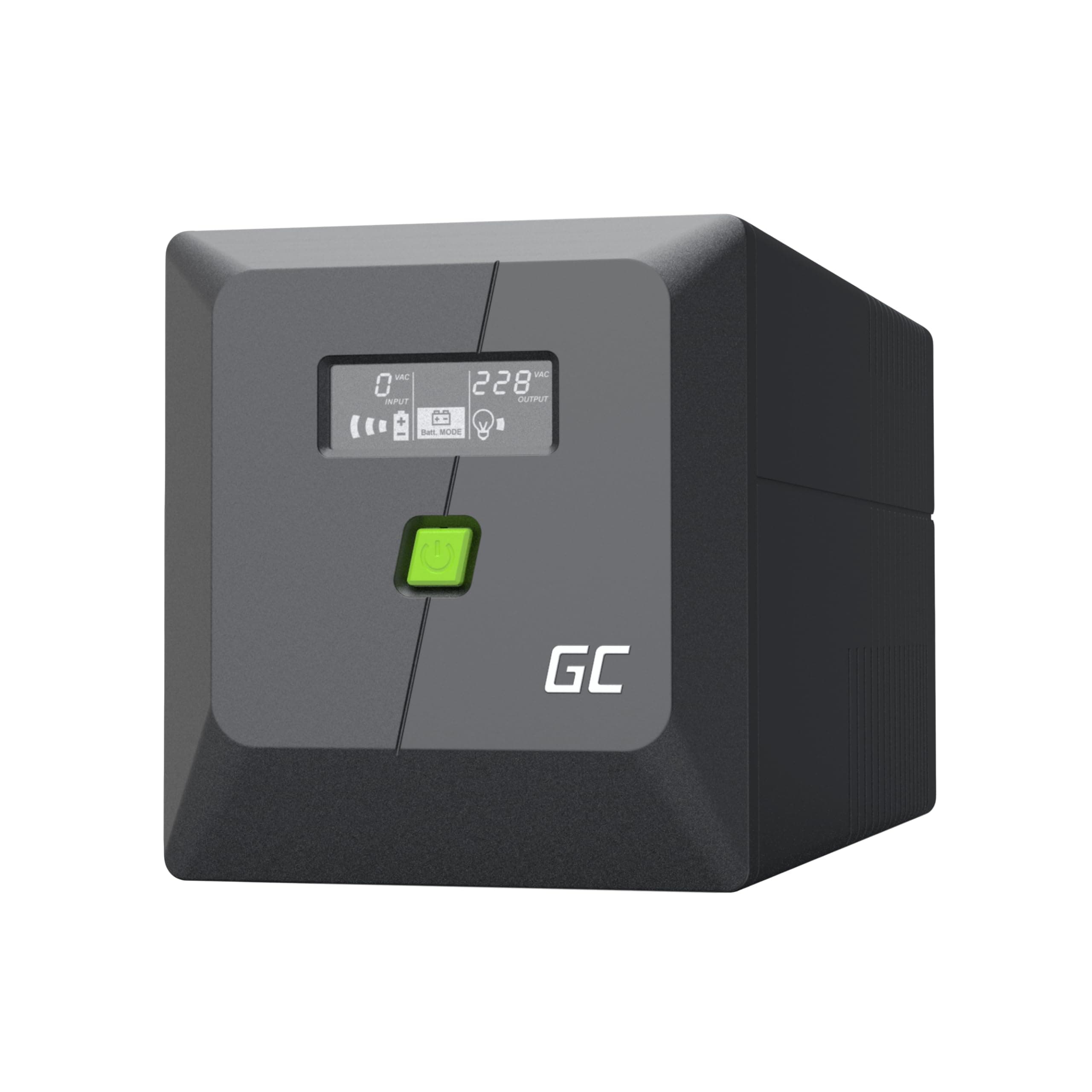 Greencell UPS 1000 VA 700 W PowerProof con Pantalla LCD – SAI con Onda sinusoidal Pura, protección de Corriente fiable, protección contra sobretensiones, Fuente de alimentación de Emergencia para