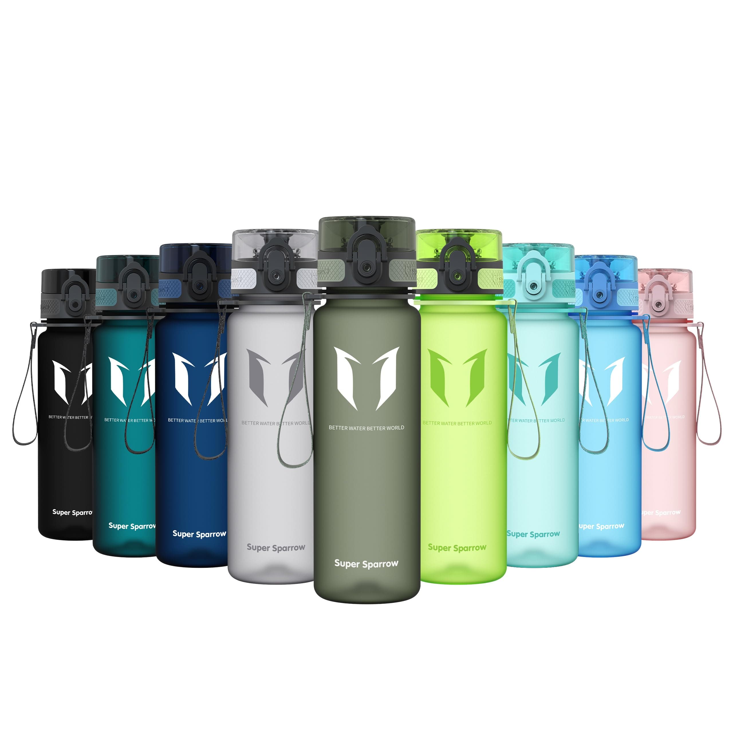 Super Sparrow Borraccia Sportiva & Bottiglia Bambini Senza Perdite - 350ml/500ml/750ml/1L/1.5L - Senza BPA