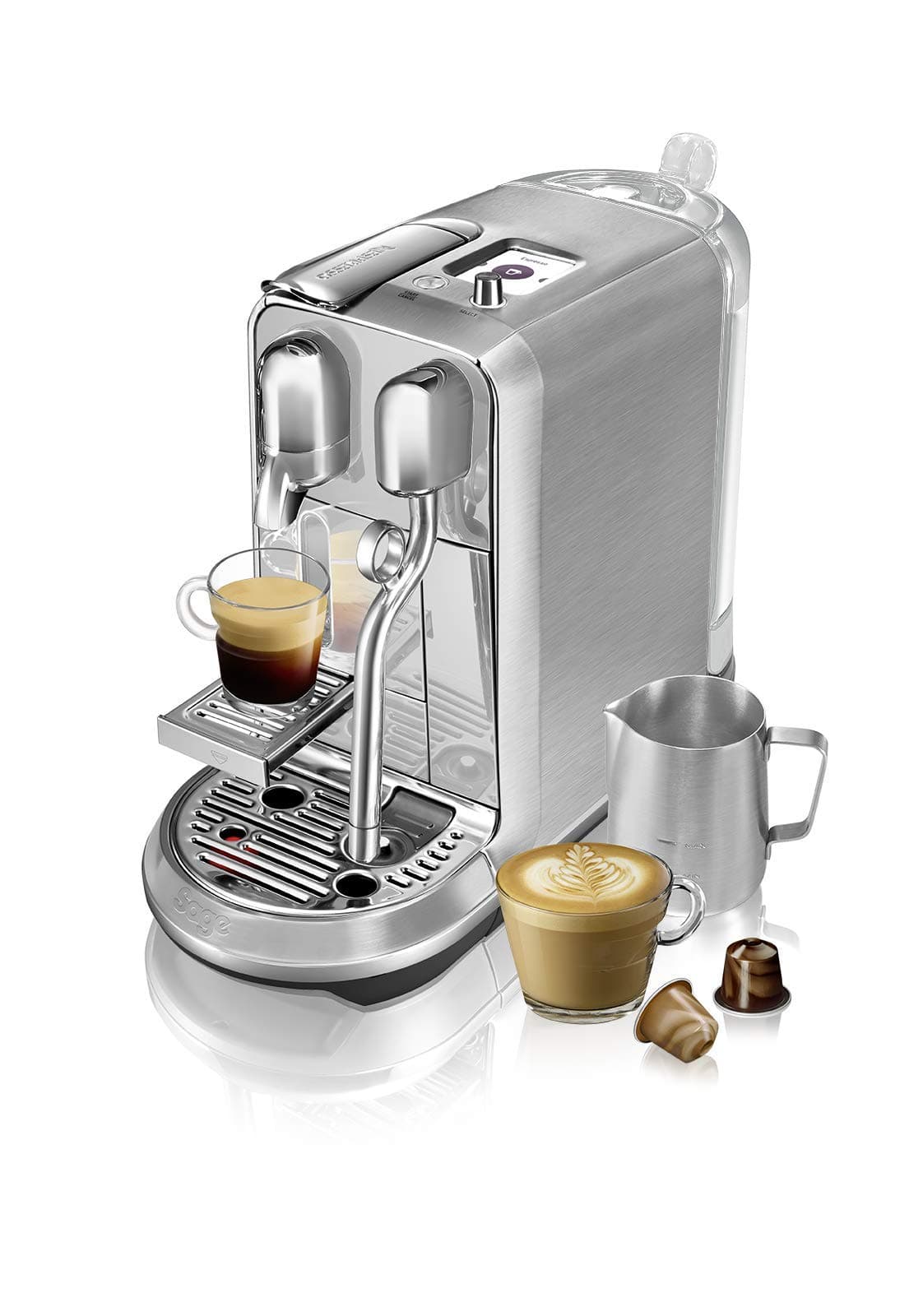 Nespresso Creatista Plus Cafetière Chrome SNE800BSS, Sage Appliances
