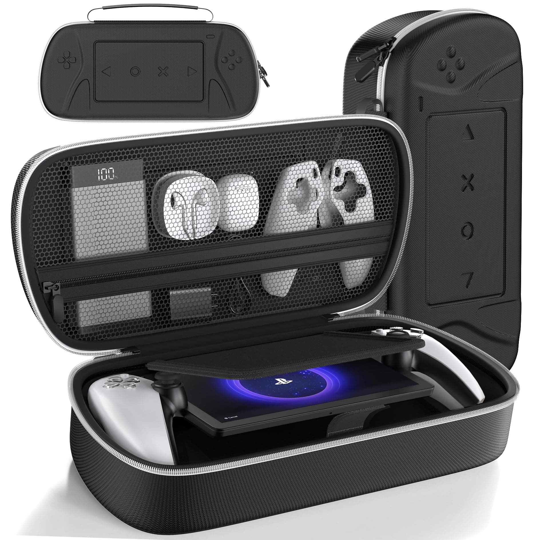 Tokluck Funda de PlayStation Portal Remote Player, Accesorios PlayStation Portal Case, Estuche con PS Portal/ PS Portal, Bolsa PlayStation Portal Negro