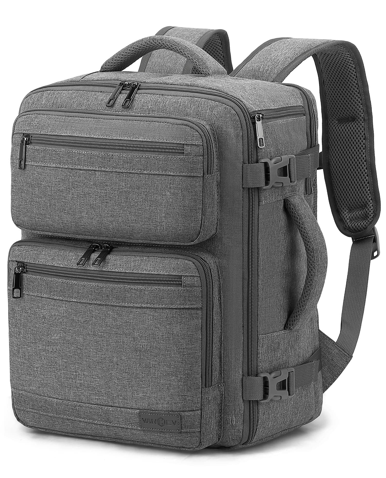 VANKEV Ryanair Easyjet Eurowings Wizz Air Zaino da Viaggio Aereo 40x30x20cm-24L, Bagaglio a Mano Per Viaggio Zaino per Laptop Adatto da 15,6 Pollici grigio